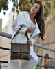 Torebka skórzana listonoszka stylowy minimalizm ala messenger leather bag - MARCO MAZZINI brąz caffe