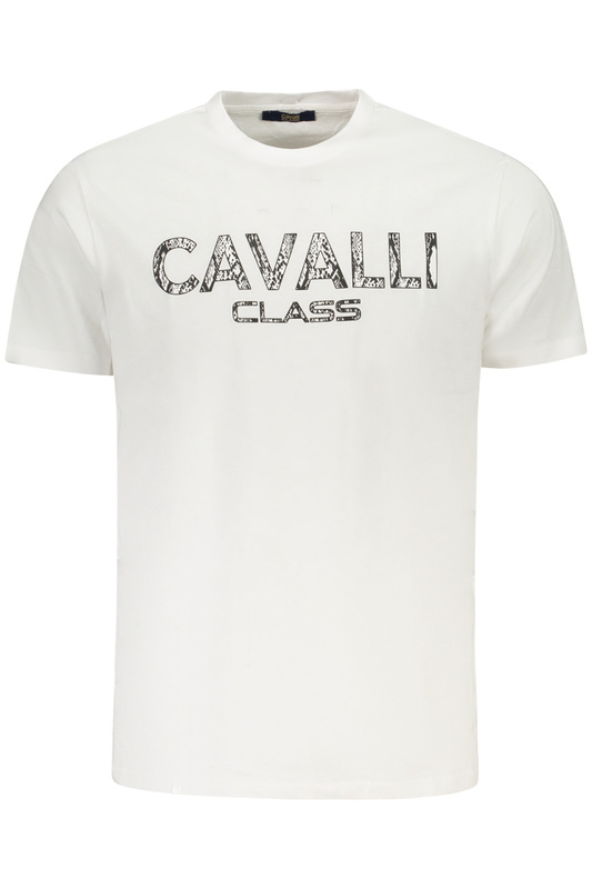 KOSZULKA CAVALLI CLASS Z KRÓTKIM RĘKAWEM MĘSKA BIAŁA