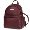 Burgundowy mały skórzany plecak damski elegancki plecaczek A5 Beltimore P15