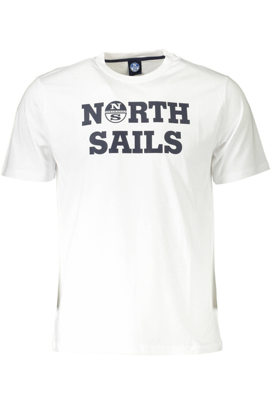 NORTH SAILS T-SHIRT Z KR�TKIM R�KAWEM M�SKI BIA�Y