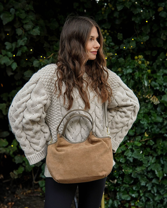 Torebka damska worek hobo bag skóra naturalna - MARCO MAZZINI czarna