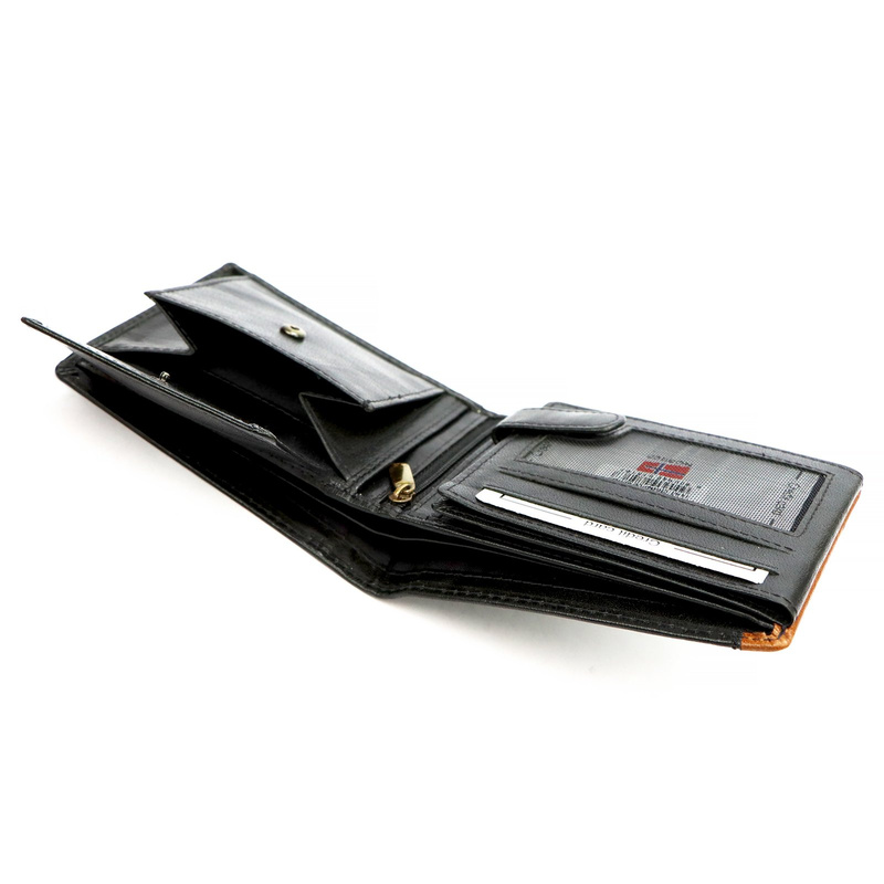 Nordee męski poziomy portfel skóra naturalna kompaktowy i pojemny