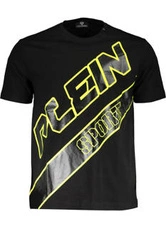 T-SHIRT MĘSKI Z KRÓTKIM RĘKAWEM PLEIN SPORT CZARNY