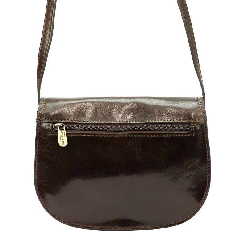 Florence Skórzana damska listonoszka przez ramię dwie komory kieszenie