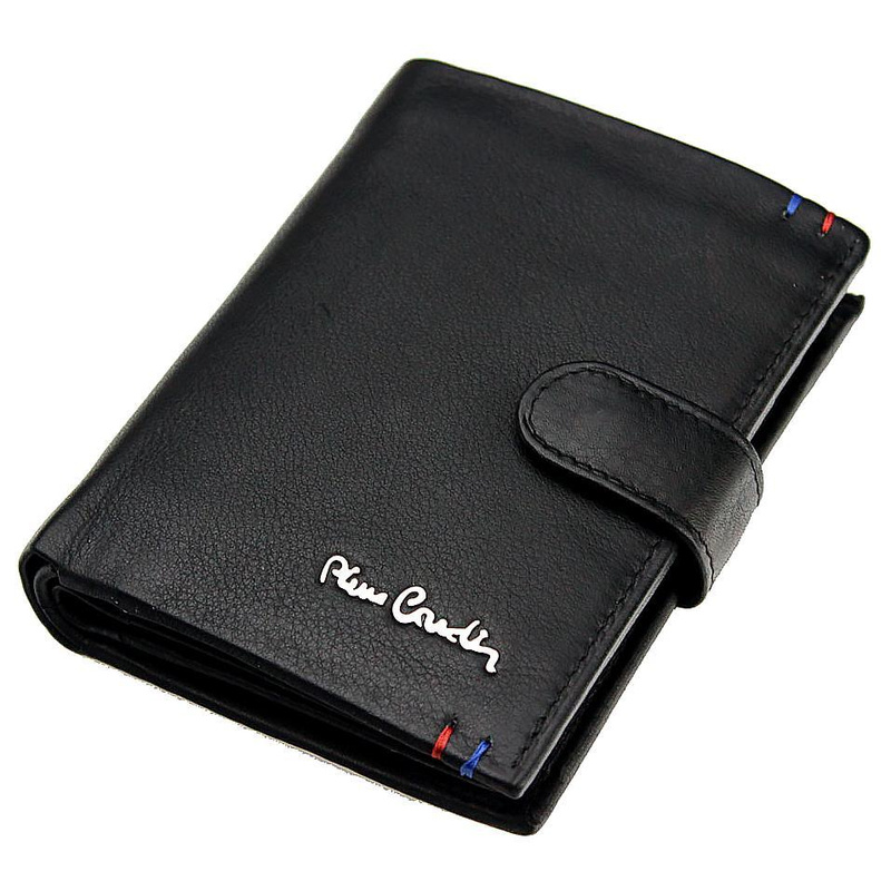 Pierre Cardin męski pasek do spodni i portfel zestaw ze skóry naturalnej