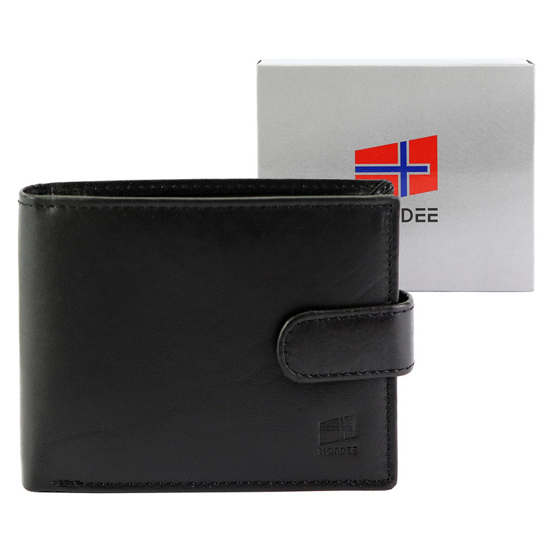 Nordee portfel męski skóra naturalna rozbudowany poziomy i pojemny