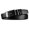 Skórzany pasek męski w czarnym kolorze z automatyczną klamrą - Peterson