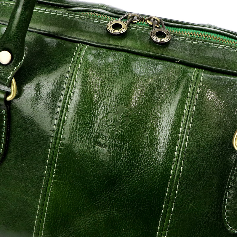 Gregorio podróżna torba skóra naturalna torba weekendowa duża z paskiem