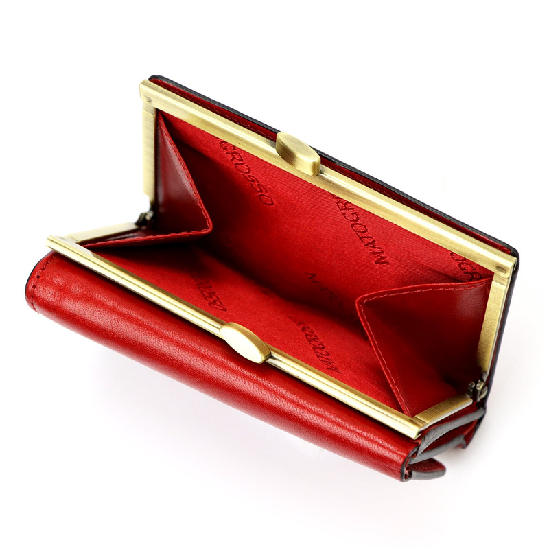 Mato Grosso damski portfel skórzana zgrabna portmonetka pojemna