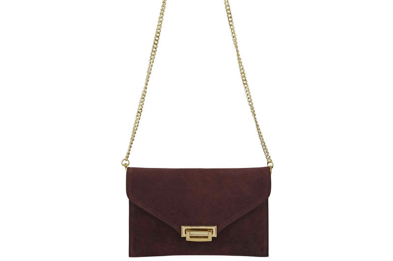 Stylowa kopertówka zamszowa Barberinis - Bordowa