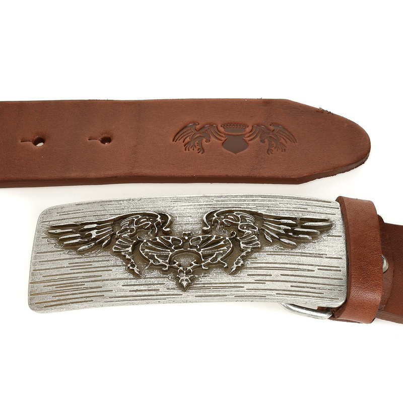 Beltimore skórzany pasek męski brązowy szeroki W26 : Kolory - brązowy, beżowy, Rozmiar pasków - r.115-130 cm