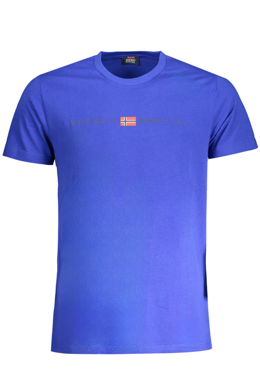 NIEBIESKI T-SHIRT MĘSKI Z KRÓTKIM RĘKAWEM NORWEGIA 1963