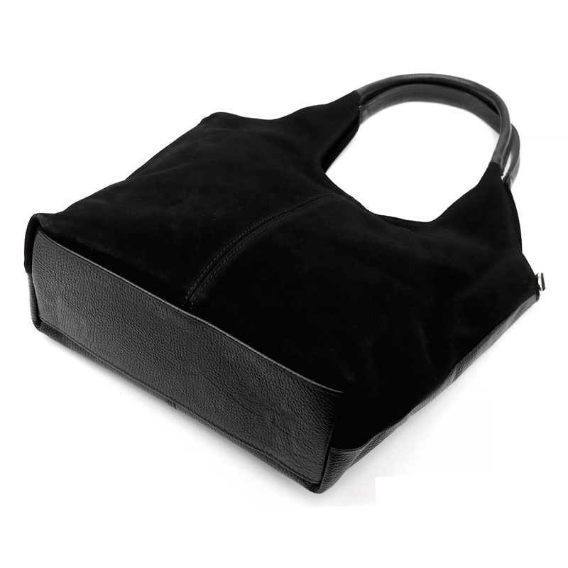 Vera Pelle damska shopperbag na ramię torebka skórzana z organizerem duża