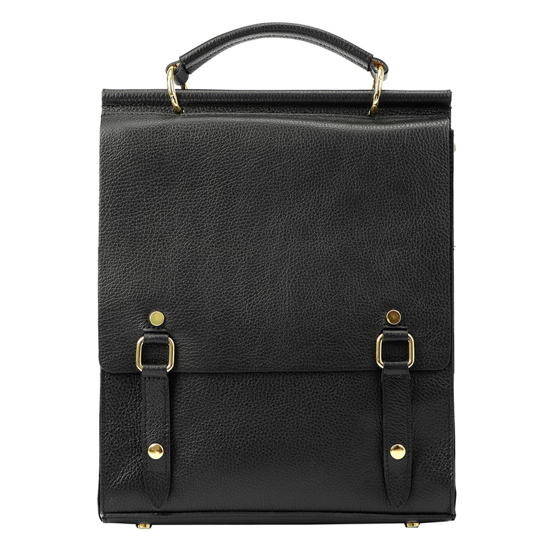 Luka plecak miejski damski skóra naturalna styl vintage z kieszeniami