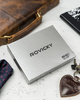 Rovicky męski składany portfel skóra naturalna rozbudowany pionowy RFID