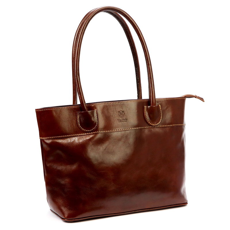 Skórzana duża elegancka damska shopperbag torebka na ramię Florence