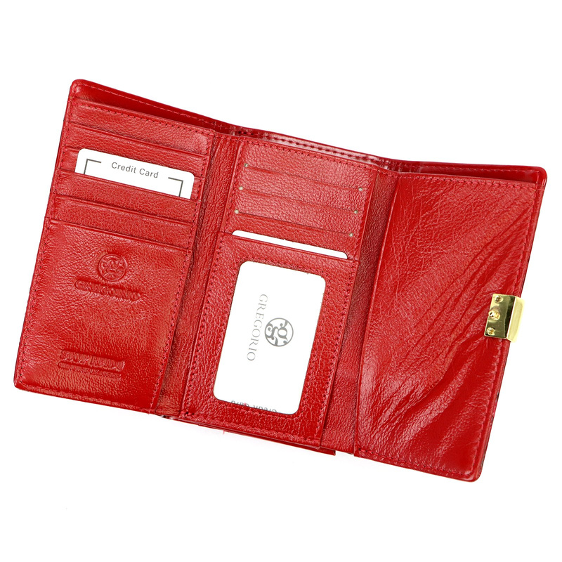 Portfel damski z elementami ze skóry naturalnej Gregorio BTE-108