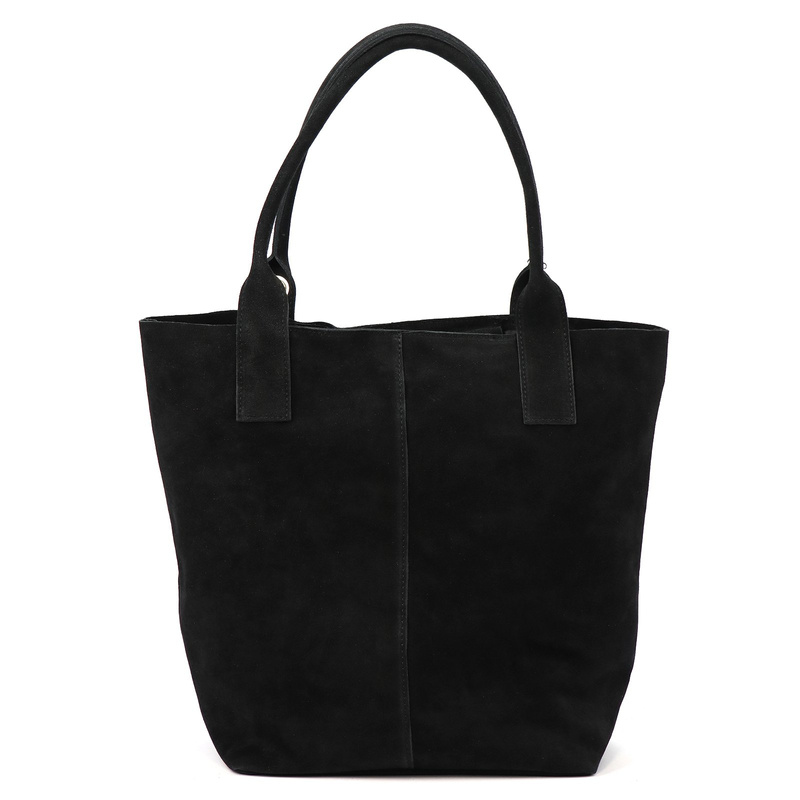 Vera Pelle zamszowa damska shopperbag skóra naturalna torebka na ramię