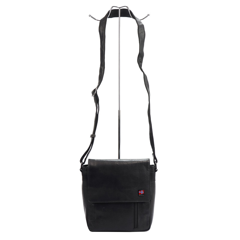 Saszetka męska z kieszeniami ze naturalnej skóry regulowany pasek od Nordee