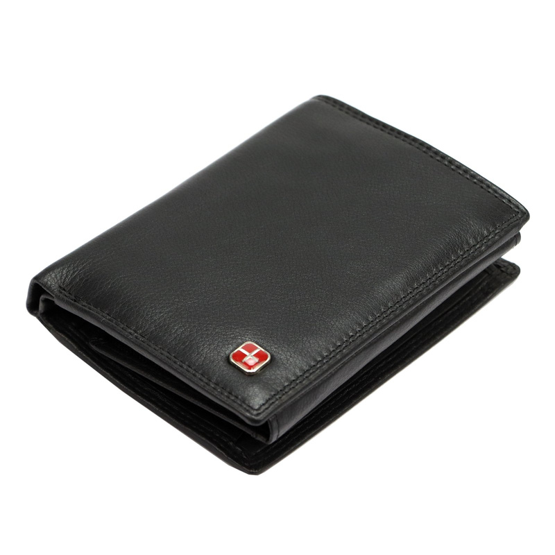 Albatross męski portfel skóra naturalna pionowy składany pojemny RFID