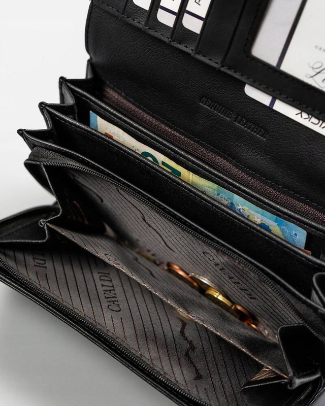 Duży, elegancki portfel damski ze skóry naturalnej i ekologicznej - 4U Cavaldi