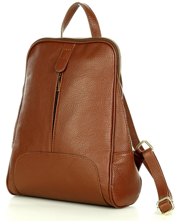 Plecak skórzany włoski MAZZINI - Capri camel