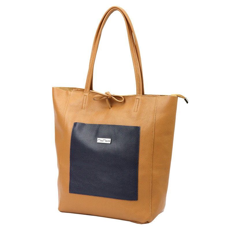 Shopperbag damska skórzana na ramię duża MiaMore
