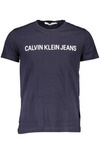 CALVIN KLEIN T-SHIRT Z KRÓTKIM RĘKAWEM MĘSKI NIEBIESKI