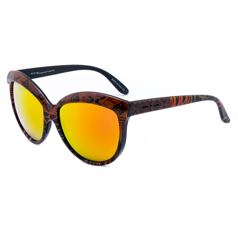Okulary ITALIA INDEPENDENT 0092INX044000. Okulary przeciwsłoneczne, Kolor czarny pomarańczowy. Kobieta.
