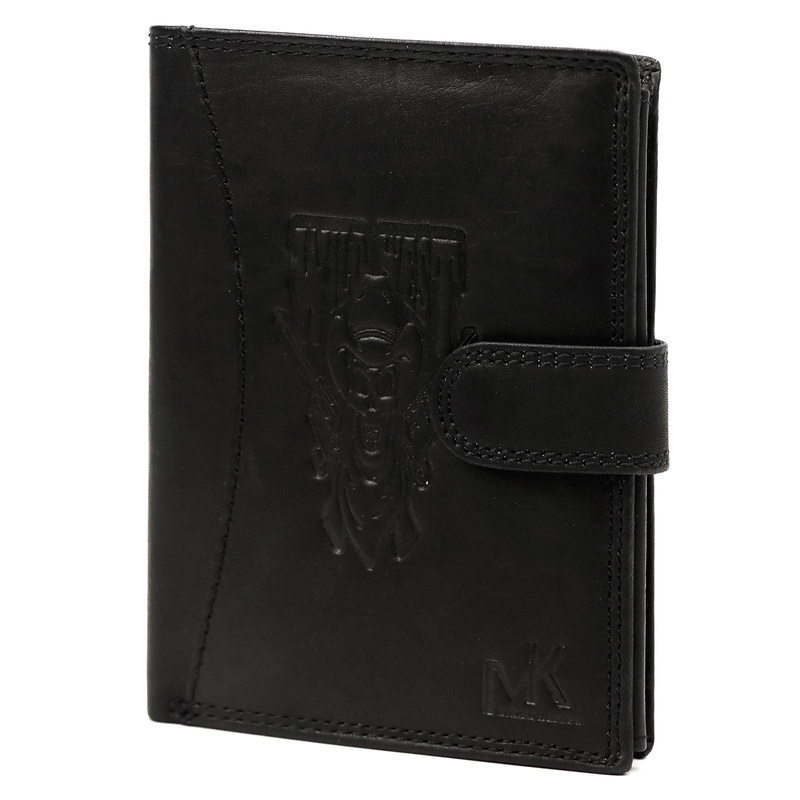 Money Kepper męski portfel skóra naturalna pionowy zamykany styl WILD WEST