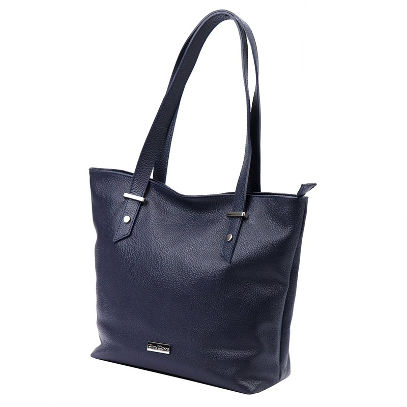 Duża damska shopperbag skórzana z kieszeniami torebka na ramię MiaMore