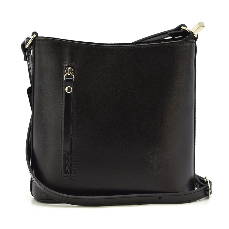 Skórzana pakowna damska listonoszka na ramię