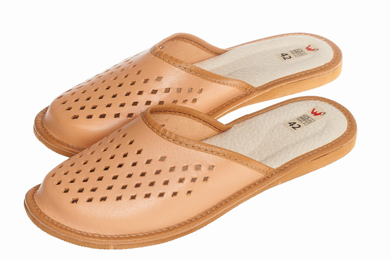 Wójciak Podhale męskie kapcie skóra naturalna zabudowane styl góralski