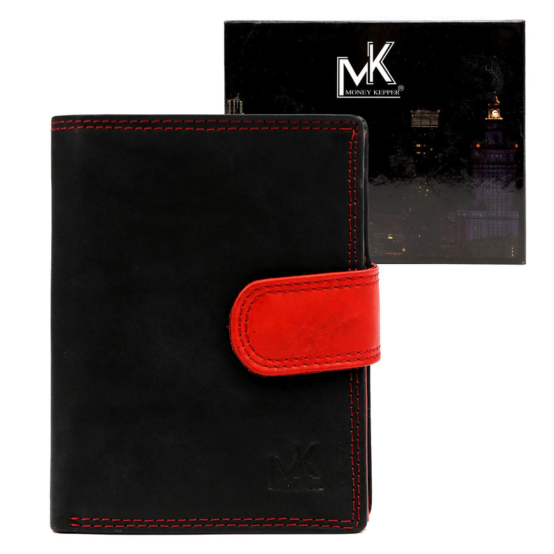 Norwegia, skórzany męski portfel Money Kepper SN5601B RFID