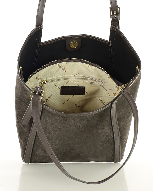 Torebka damska worek hobo bag skóra naturalna - MARCO MAZZINI czarna