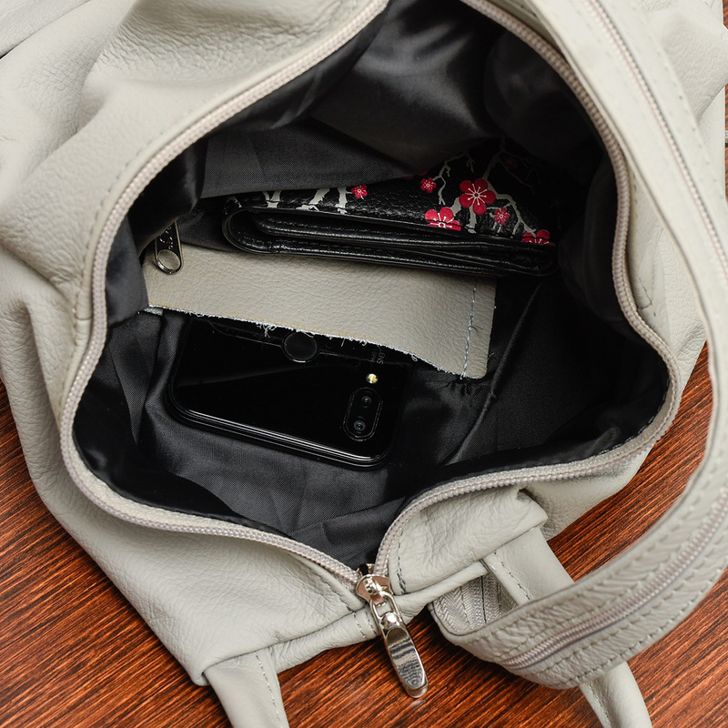 Plecak Damski Skórzany Trójkąt Pojemny Beltimore Q60