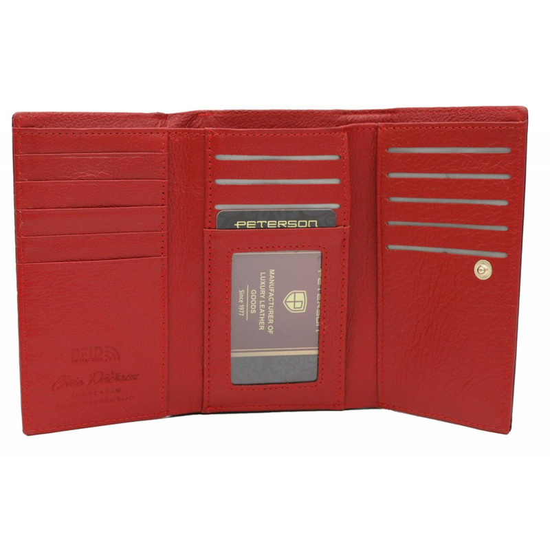 Skórzany damski portfel Peterson PTN 42108-SBR
