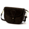 Vera Pelle damska listonoszka skóra zamszowa torebka na ramię z kieszenią