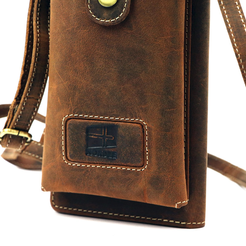 Nordee męska saszetka skóra naturalna mała torba na ramię z kieszeniami