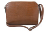 Stylowa torebka crossbody trzykomorowa - Brązowa jasna 