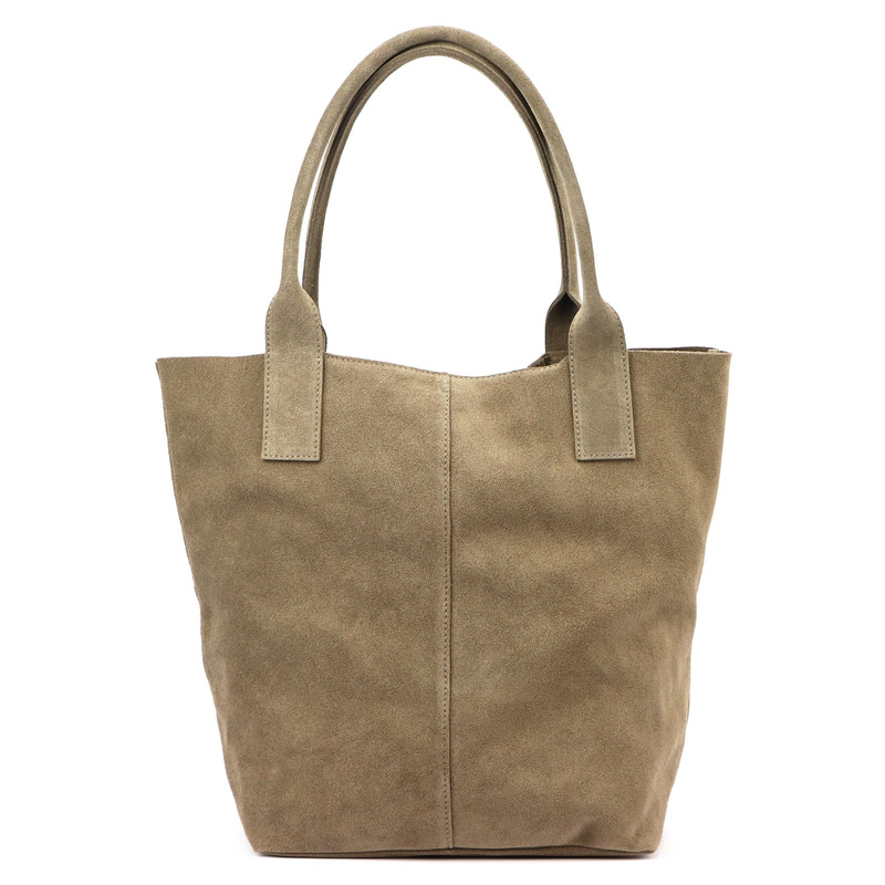 Vera Pelle zamszowa damska shopperbag skóra naturalna torebka na ramię