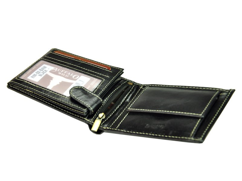 Klasyczny skórzany męski portfel Buffalo Wild