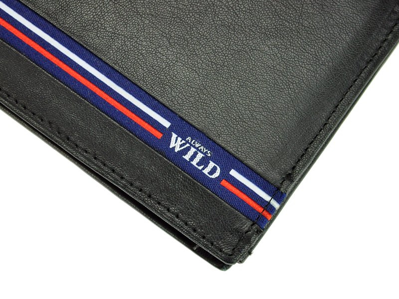 Rozbudowany Skórzany męski portfel Wild z RFID