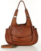Włoska torebka skórzana z kieszenią z przodu retro bag handmade - MARCO MAZZINI brąz camel