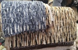 Tkany dywan z owczej skóry Czekoladowy