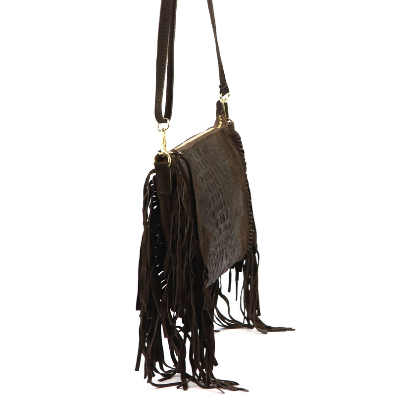 Damska torebka ze skóry naturalnej Luka 26-015 CROCO