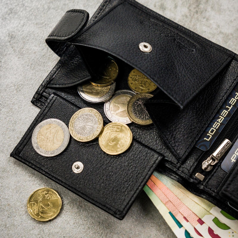 Meski zestaw prezentowy skóra naturalna Peterson PTN SET N992L-SPDM-BW BLACK