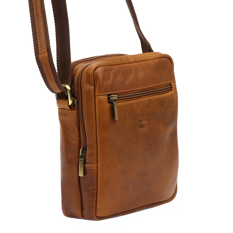 Saszetka męska z naturalnej skóry Nordee MSD-02 GM06 HUNTER