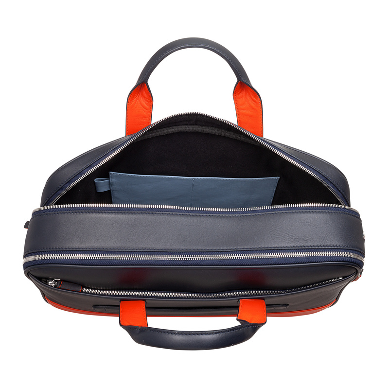 DuDu torba na laptopa aktówka z paskiem skóra naturalna torba do pracy