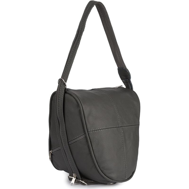 Szary Plecak damski skórzany torebka 2w1 Beltimore 019